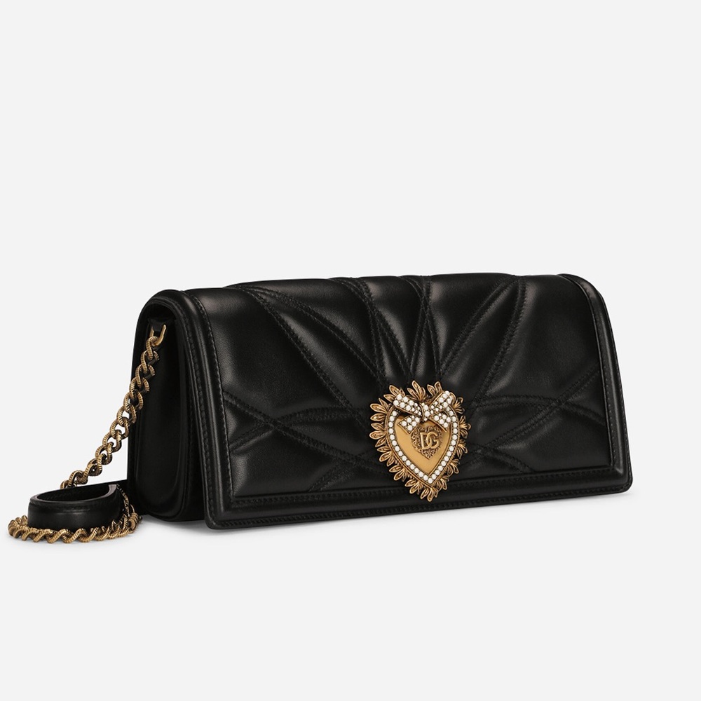Dolcé and Gabbana Quilted nappa leather Devotion baguette bag